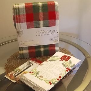 Tablecloth, Set Of 2 Kitchen Towels, Thermometer